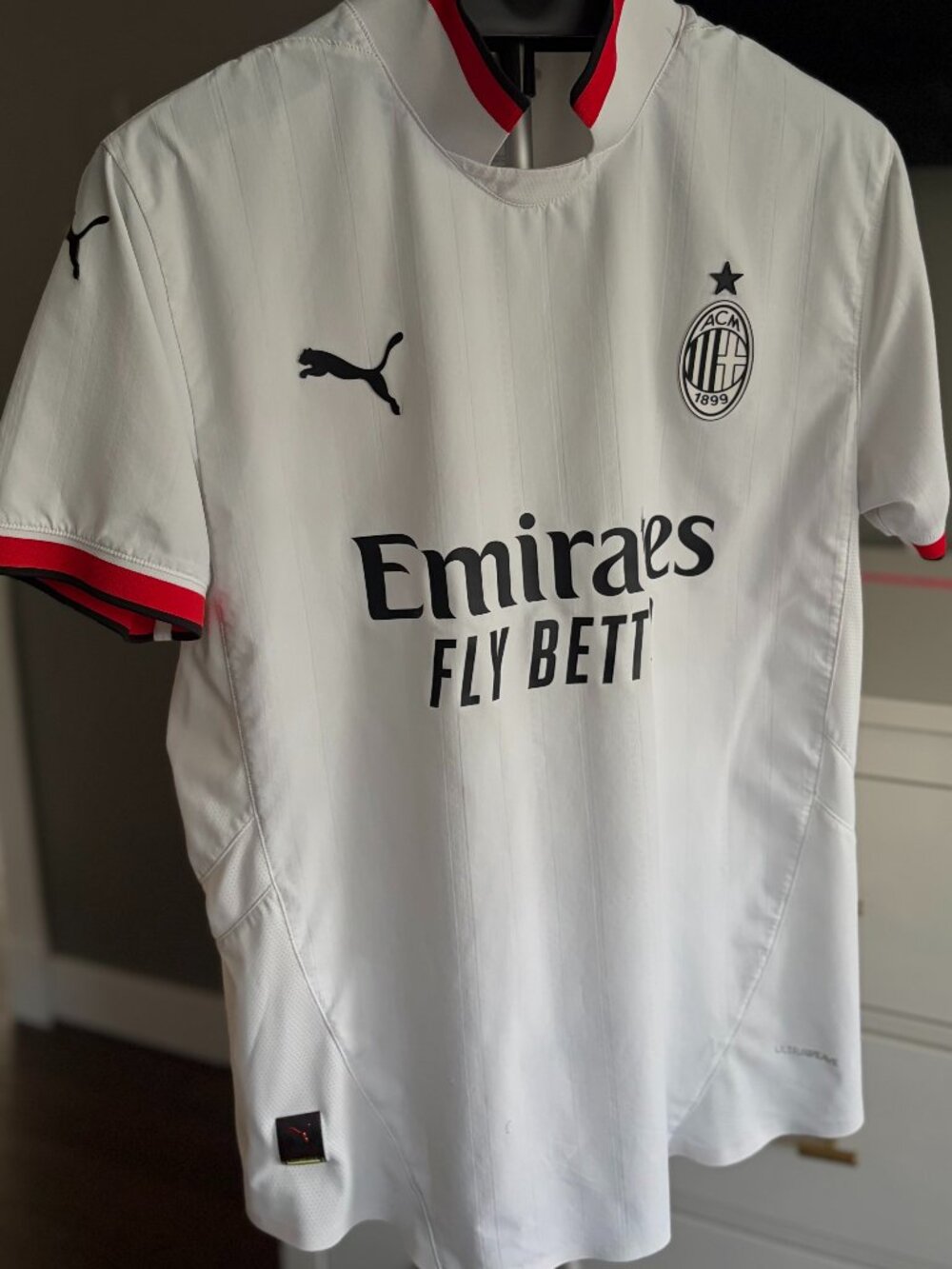 Puma AC Milan 2024/25 Away White ULTRAWEAVE Soccer Jersey Men’s Medium